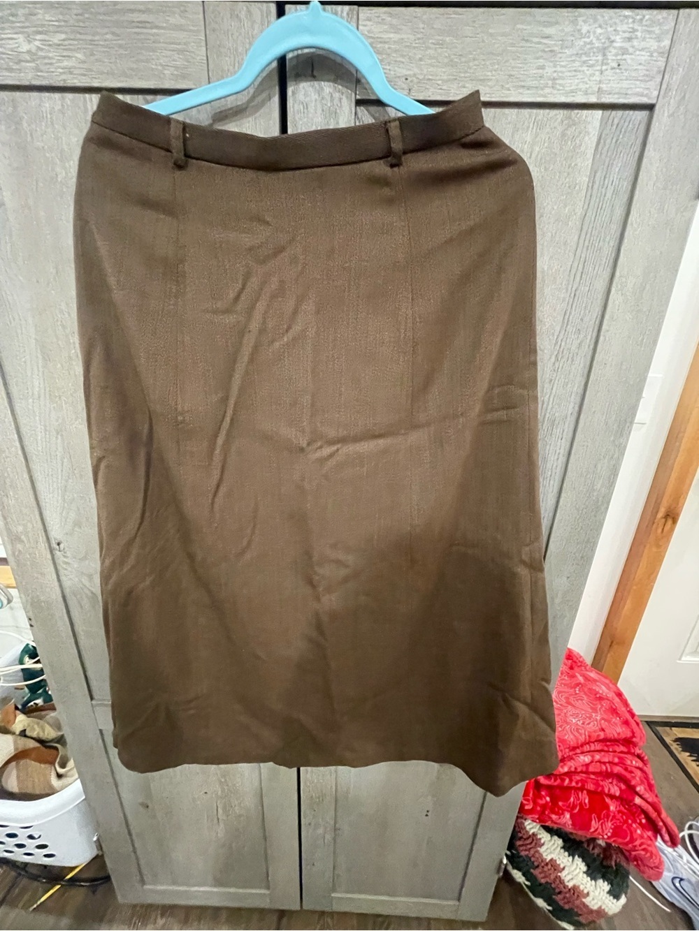 Talbots Chocolate Brown A-Line wool Skirt